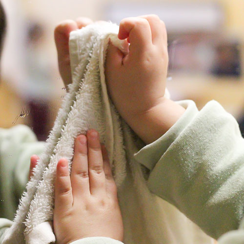 Child Wiping Mirror Child Wiping Mirror